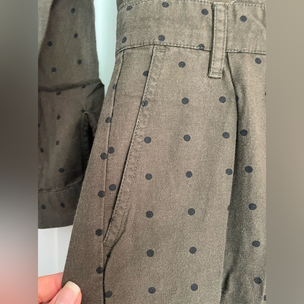Madewell Olive Polka Dot Coastal Jumpsuit XS - Picture 4 of 11